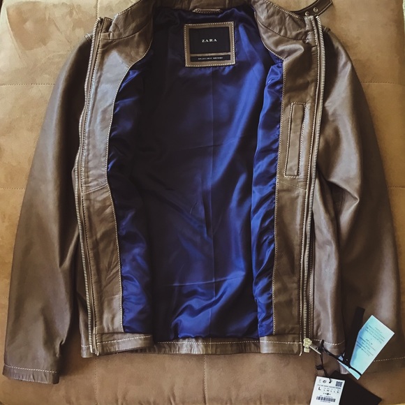 Genuine Leather Lambskin Jacket w/ top stitching - Picture 5 of 8